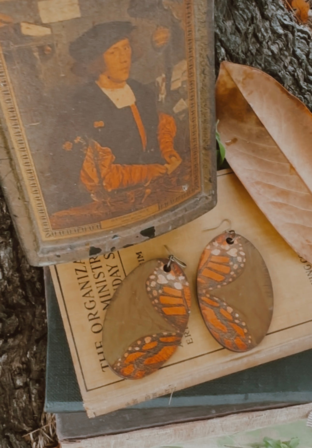 Monarch Moss Earrings