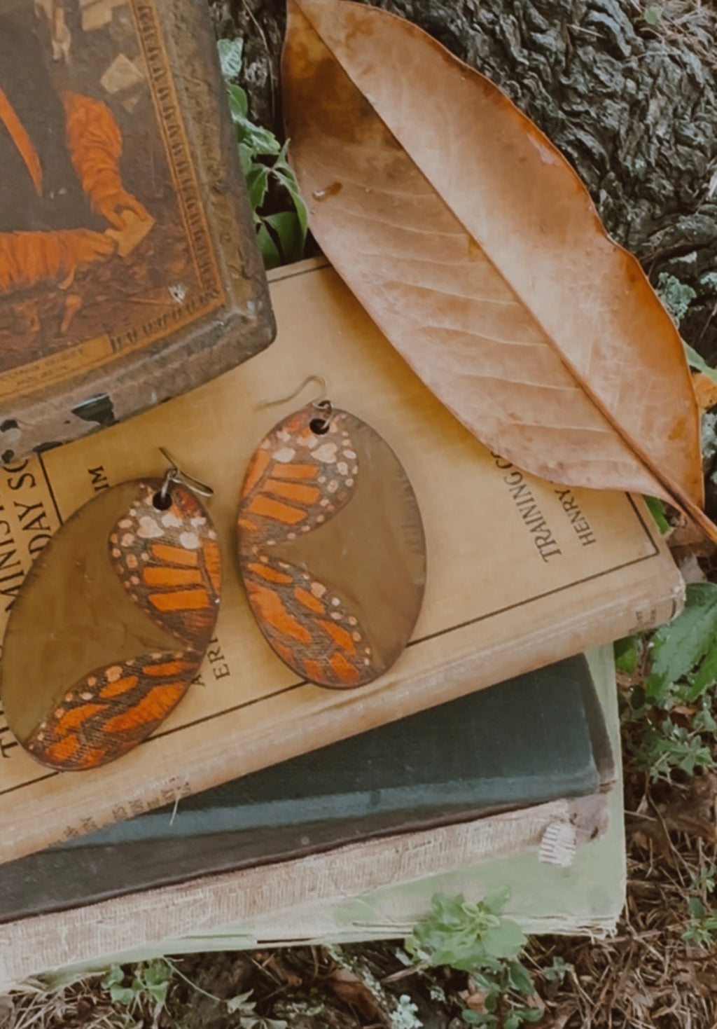 Monarch Moss Earrings